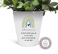 Preview: stiller Blumentopf - Vase kleiner Regenbogen Name personalisiert  Sternenkind Trauer  Grab, Urnengrab, Abschied, Friedhof ....von Lüttentüddel®